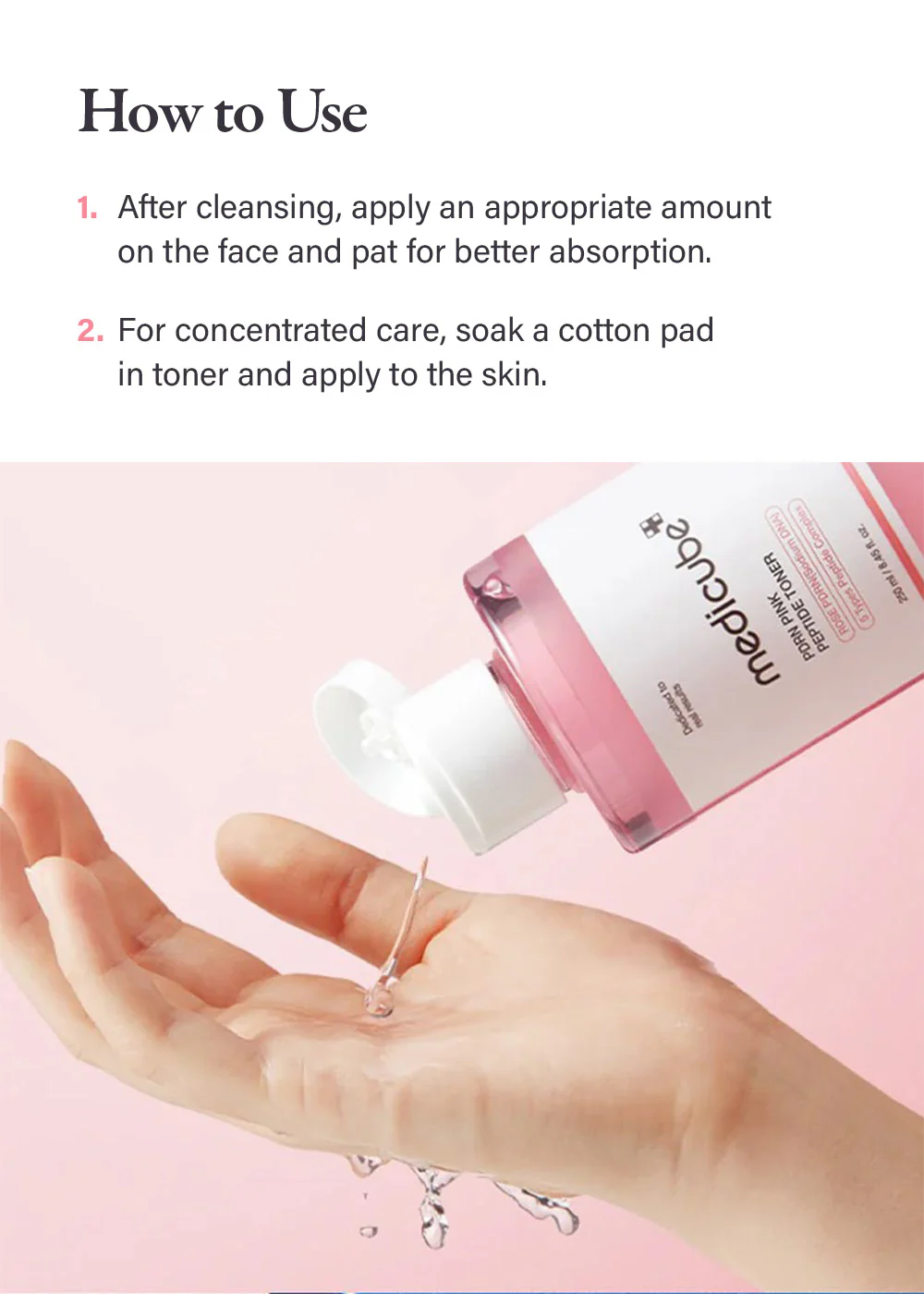 medicube PDRN Pink Cica Soothing Toner 250ml - Image 5