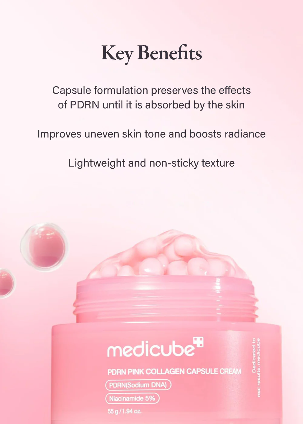 medicube PDRN Pink Collagen Capsule Cream 55g - Image 3