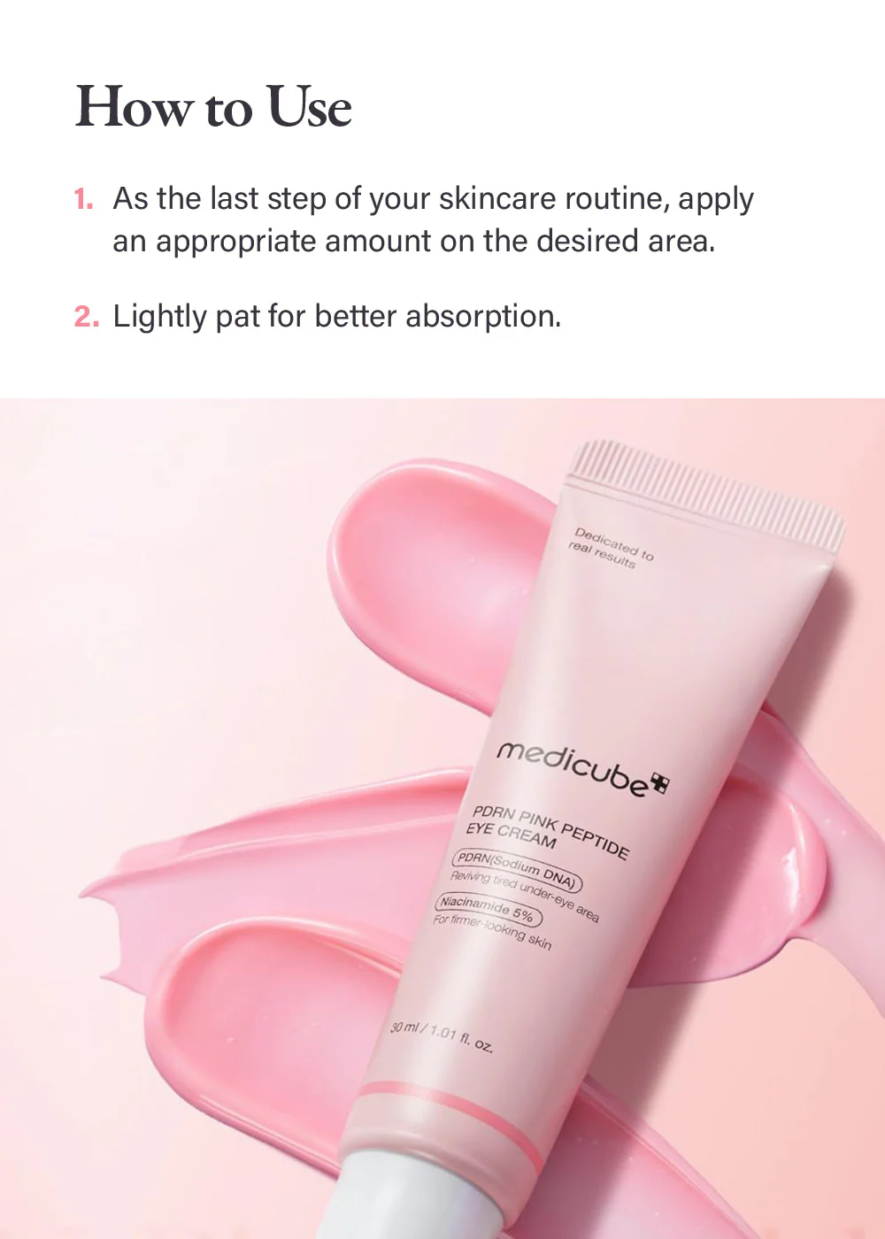 medicube PDRN Pink Peptide Eye Cream 30ml - Image 5