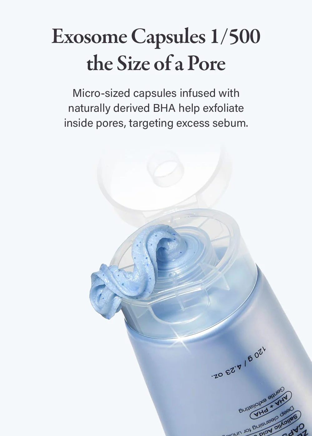 medicube Zero Pore Clear Capsule Cleansing Foam 120g - Image 3