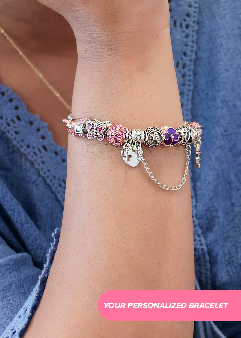 Miss A Bead Charm - Dangling Hearts - Image 4