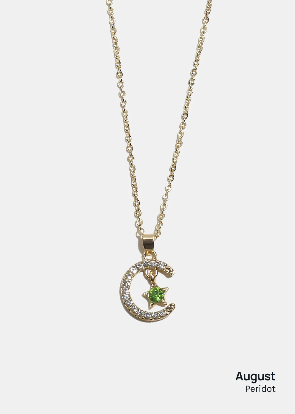 Miss A Birthstone Necklace - Moon + Star - Image 13