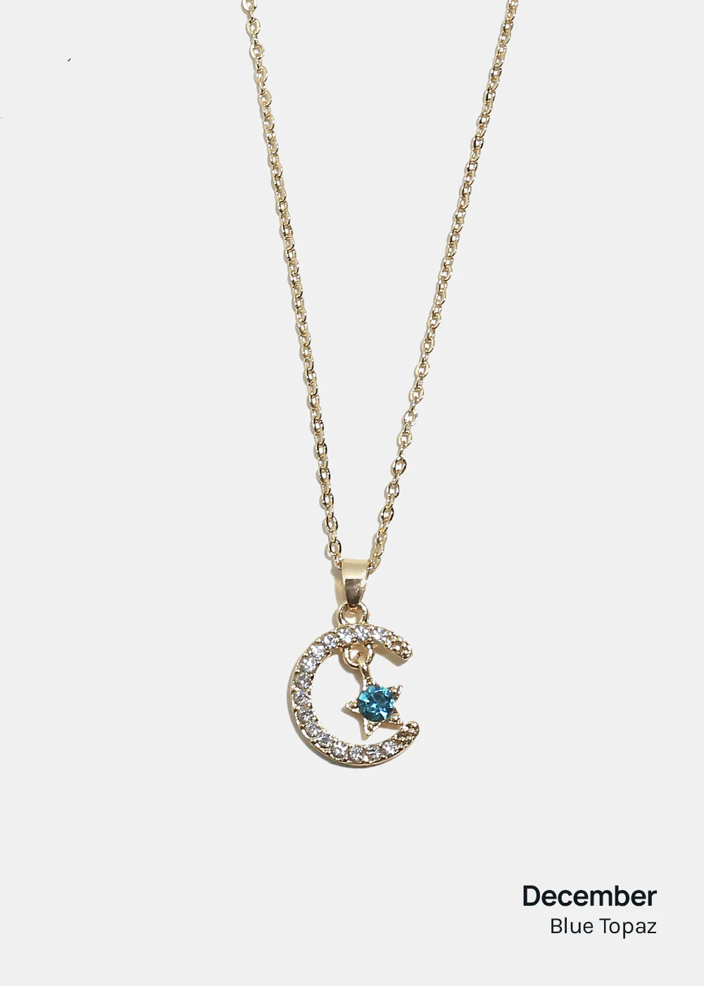 Miss A Birthstone Necklace - Moon + Star - Image 17