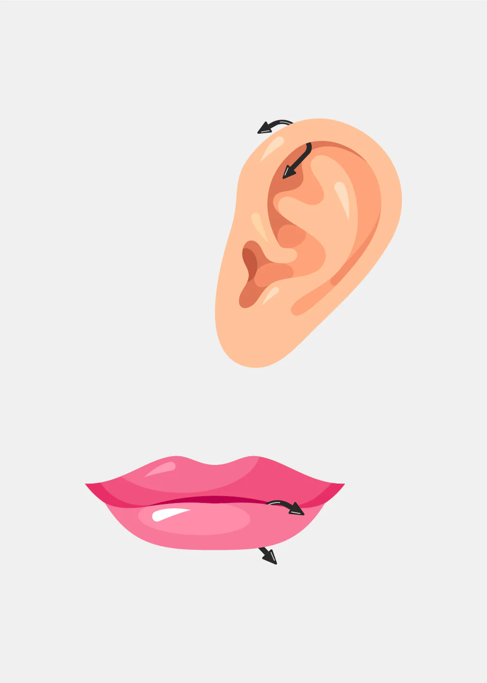 Miss A Body Jewelry - Spiked C-Shaped Barbell Monroe - Image 2