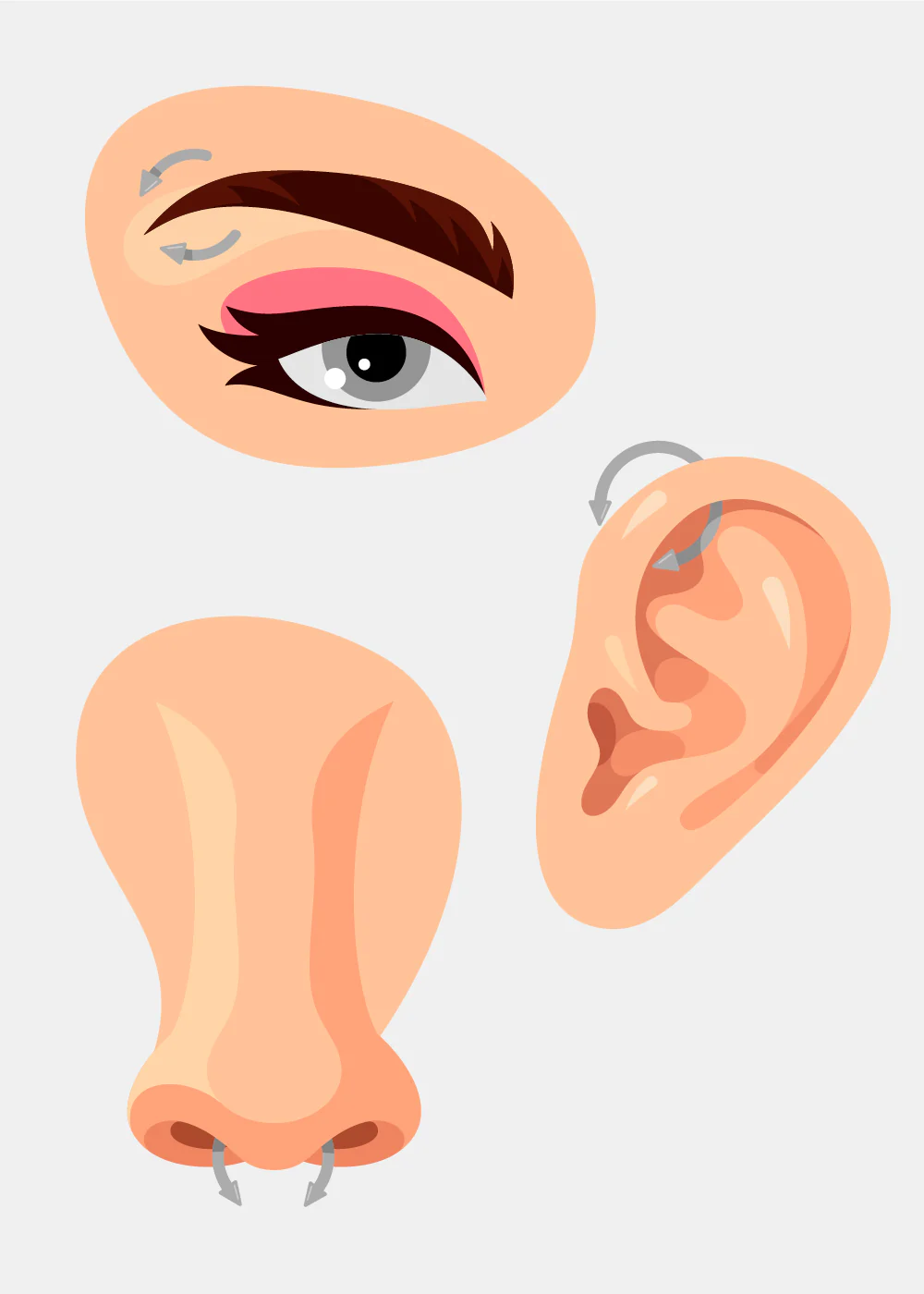 Miss A Body Jewelry - Spiked Horseshoe Hoop Earring - Image 2