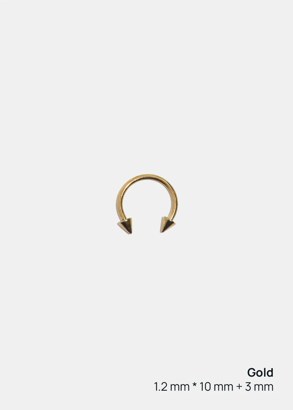 Miss A Body Jewelry - Spiked Horseshoe Hoop Earring - Image 5