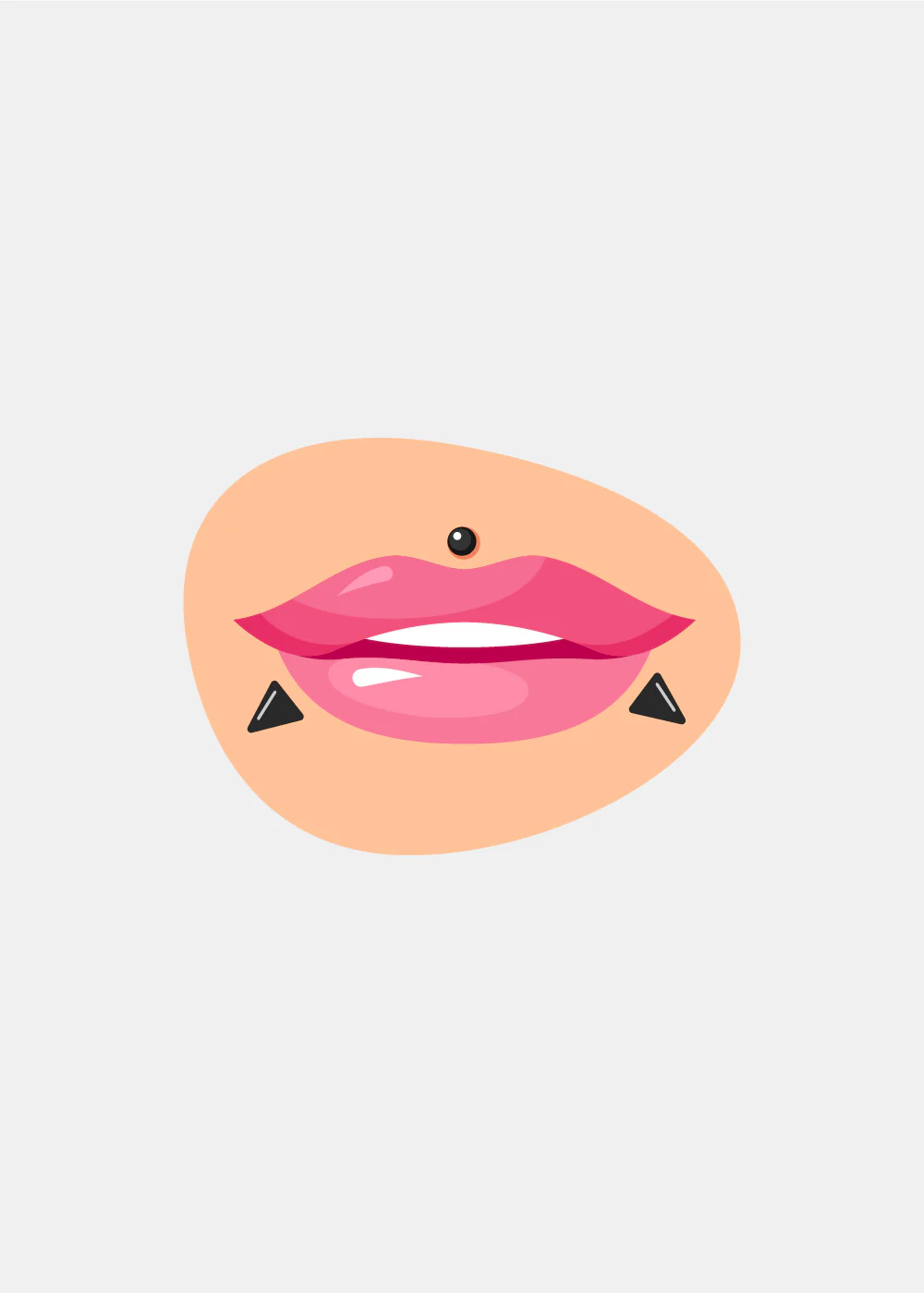 Miss A Body Jewelry - Spiked Labret Monroe Lip Stud - Image 2