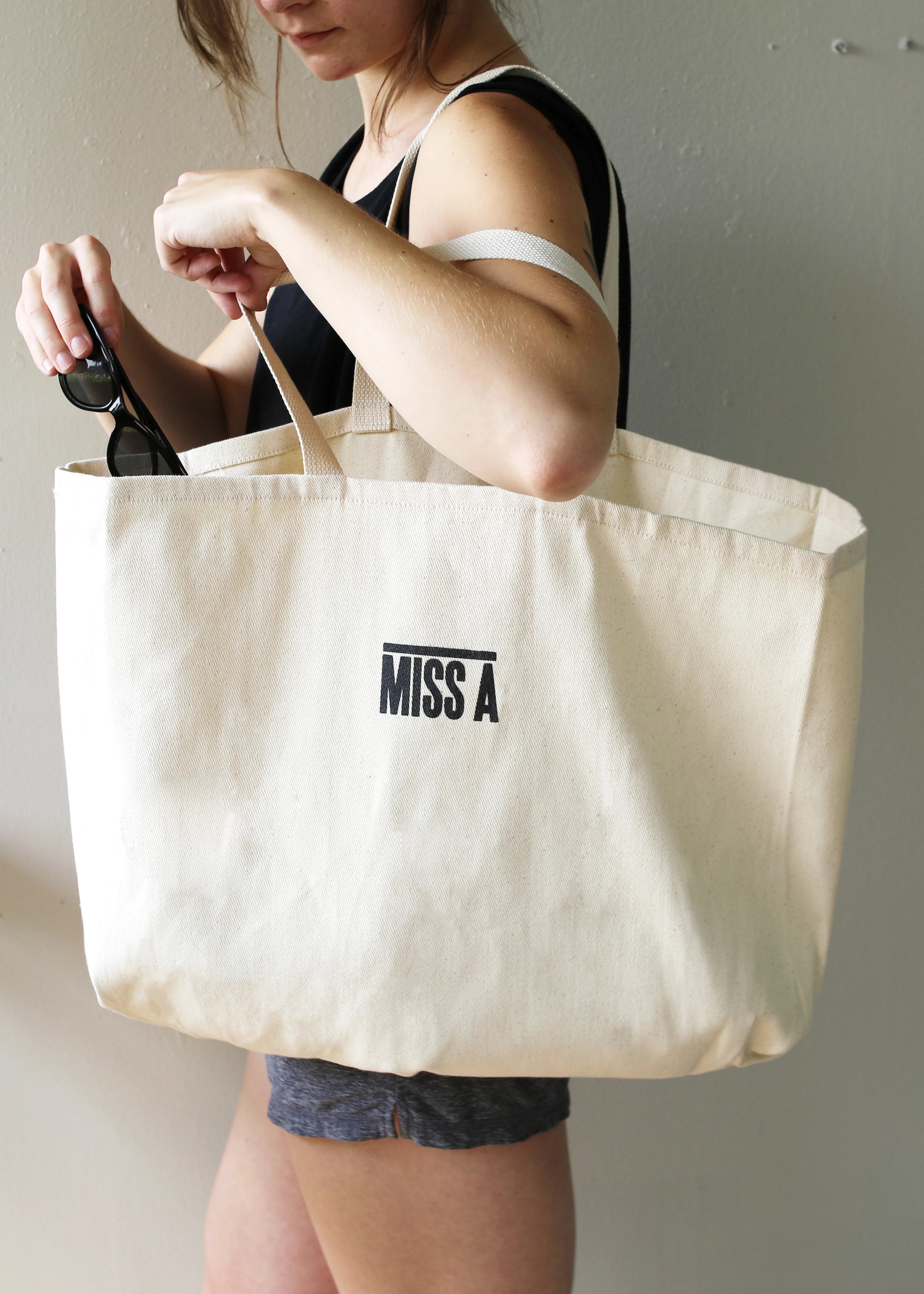 Miss A Canvas Tote