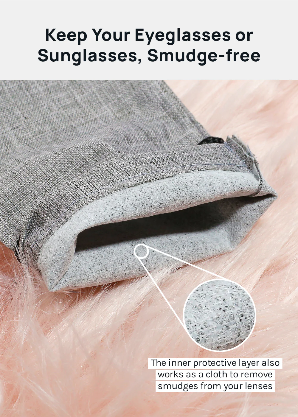 Miss A Linen Eyewear Pouch - Image 2