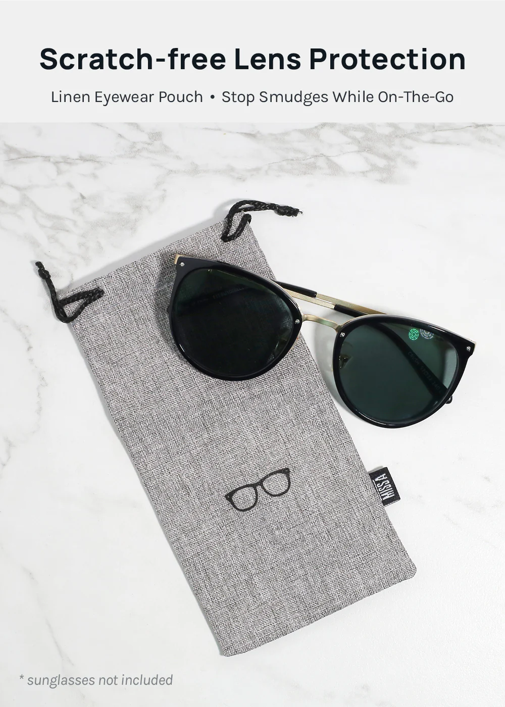 Miss A Linen Eyewear Pouch - Image 3