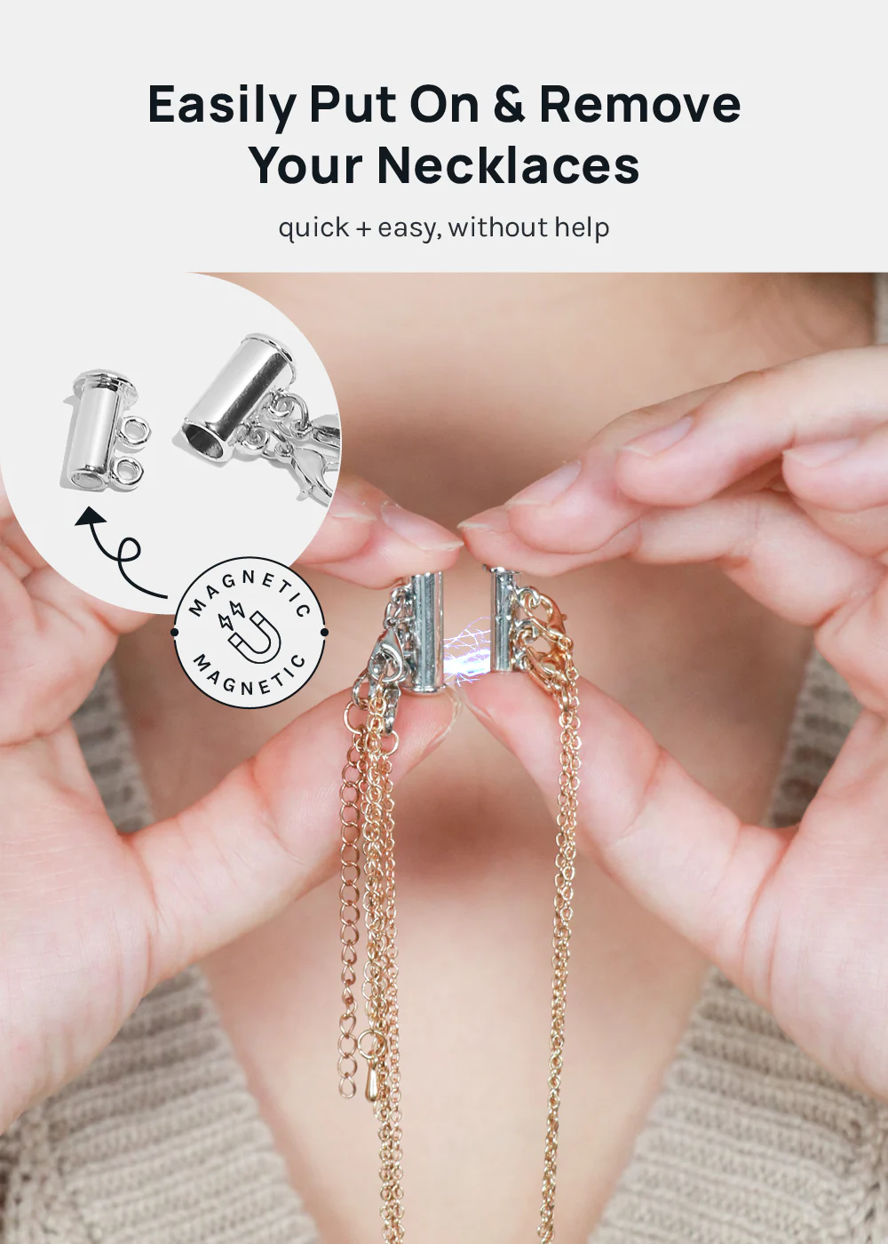 Miss A Necklace Clasp - Silver - Image 4