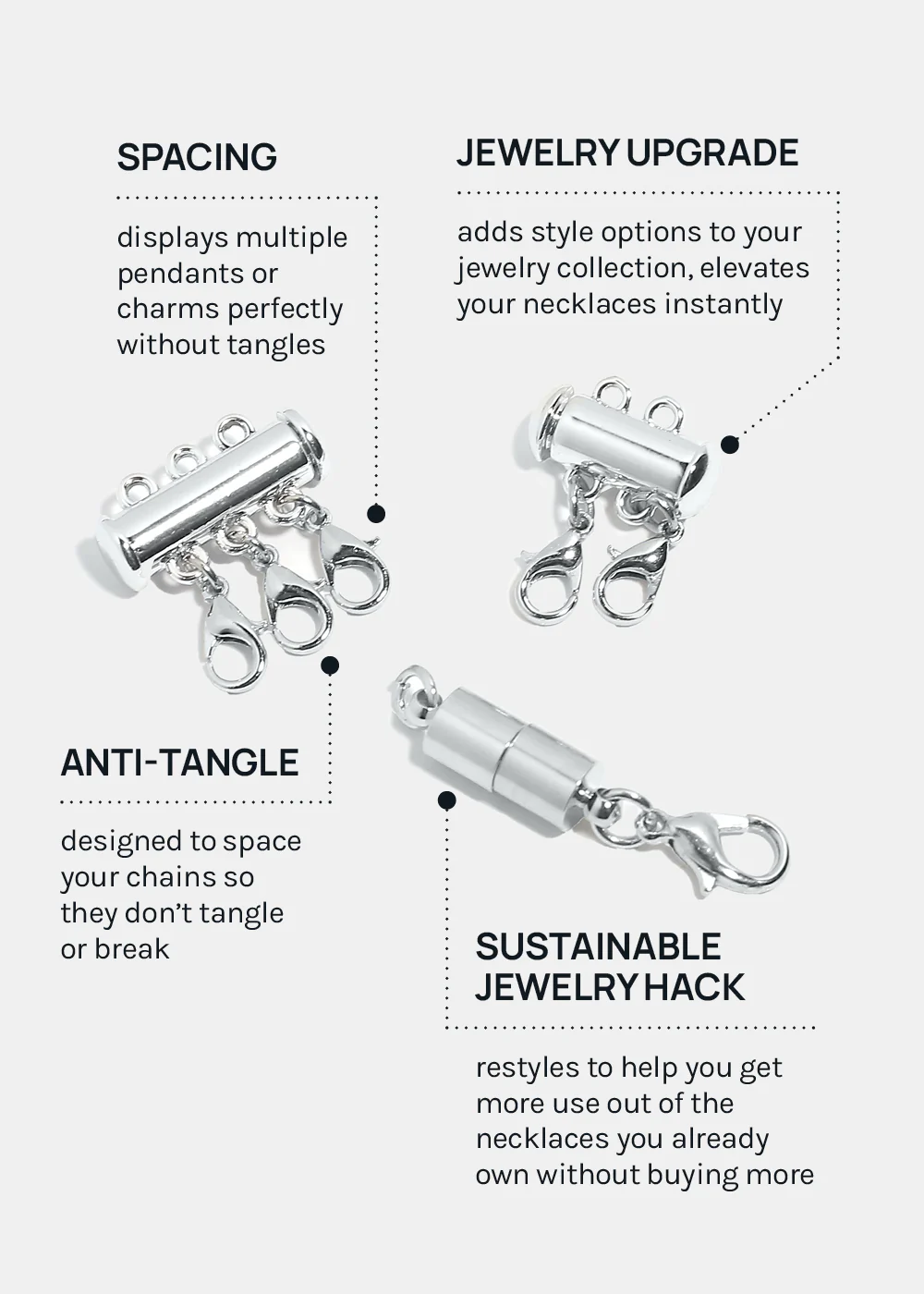 Miss A Necklace Clasp - Silver - Image 6