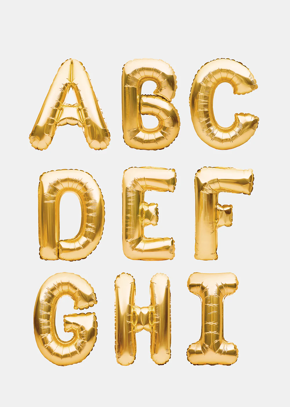 Official Key Items Party Balloons- Gold Letters