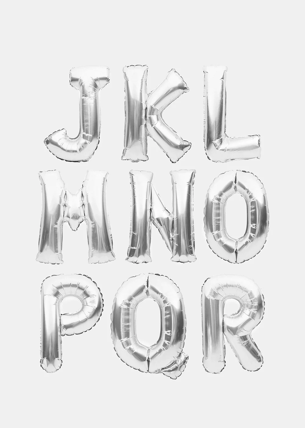 Official Key Items Party Balloons- Silver Letters - Image 5