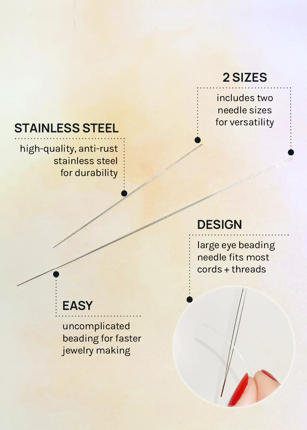 DIY Jewelry Making- Miss A Stainless Steel Beading Needles - Image 4
