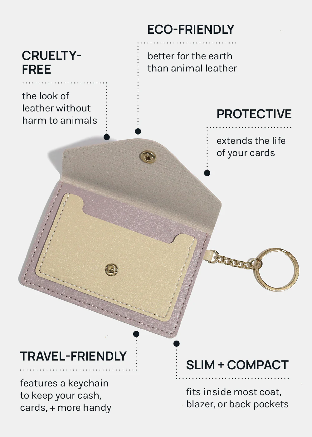 Miss A Vegan Leather Card Holder - Image 3