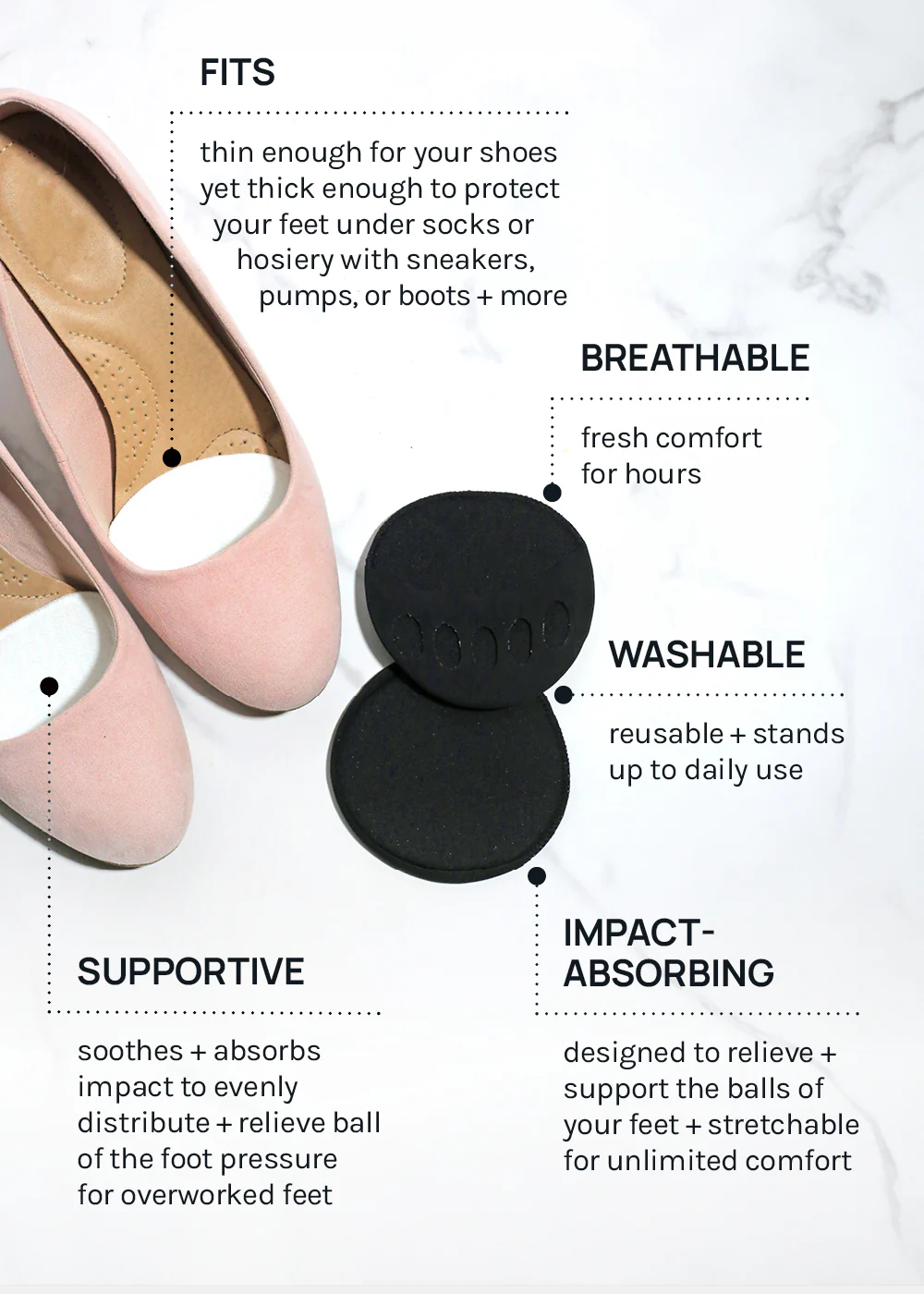 Miss A Slip-On Foot Pad Cushions - Image 4