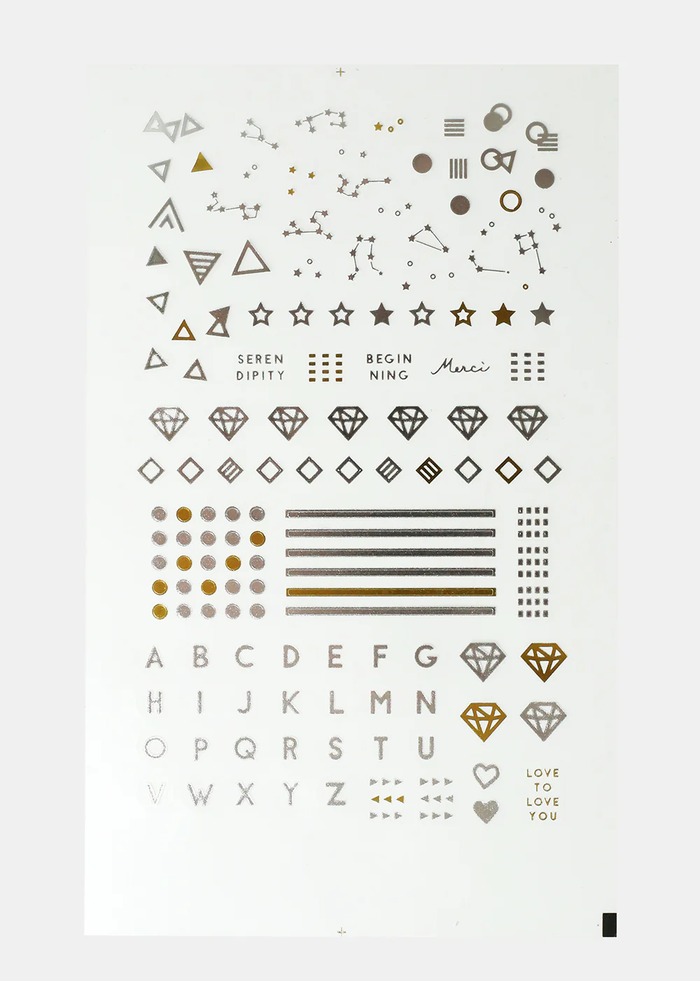 Modern Deco Nail Art Sticker Sheet