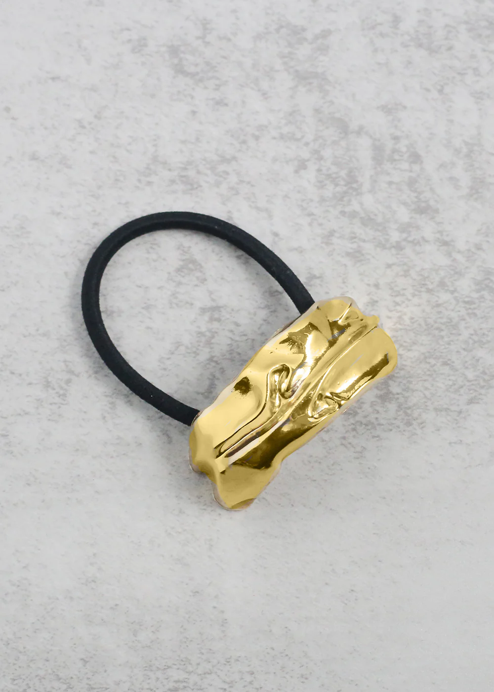 Modern Gold Metal Hair Tie - Image 2