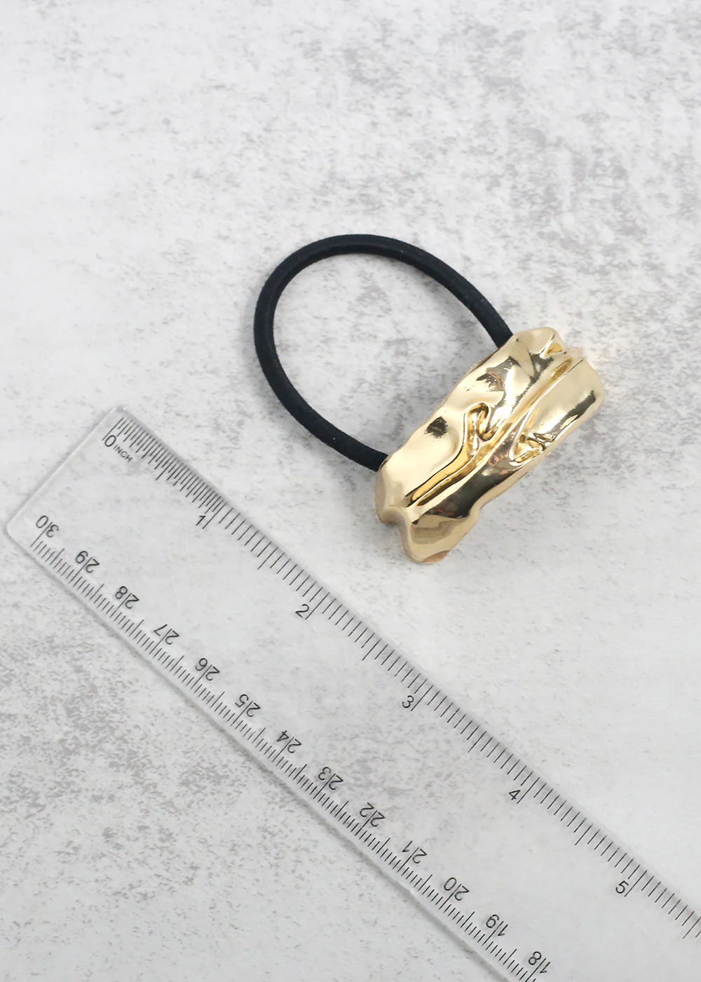 Modern Gold Metal Hair Tie - Image 3