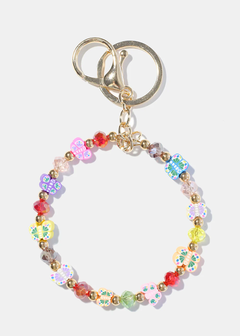 Multi Color Butterfly Keychain Bracelet - Image 2