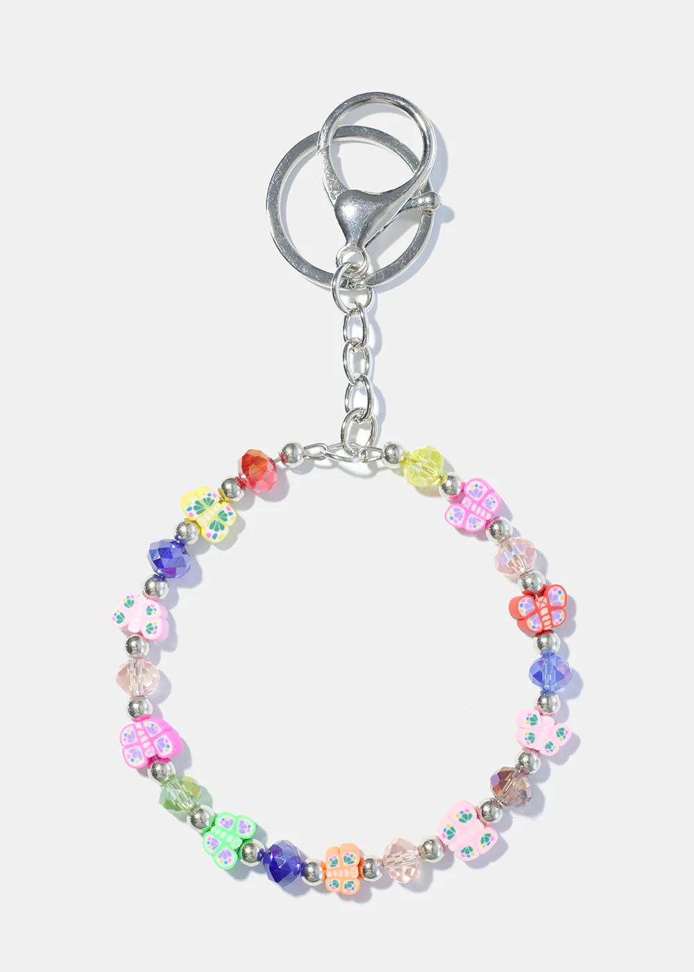 Multi Color Butterfly Keychain Bracelet - Image 3