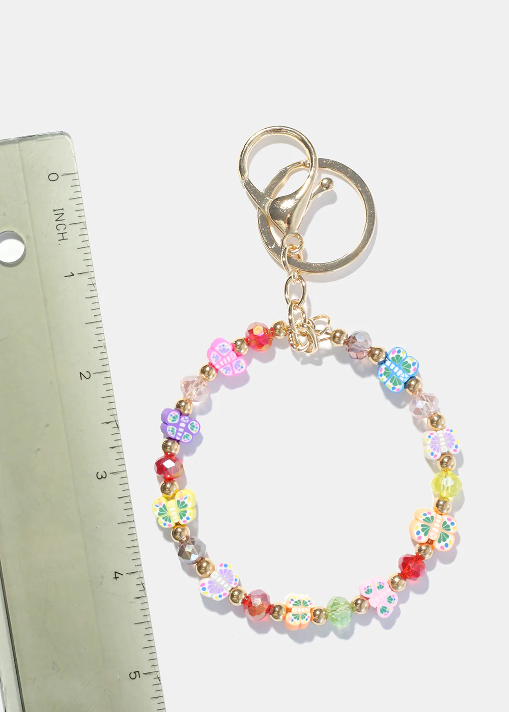 Multi Color Butterfly Keychain Bracelet - Image 4