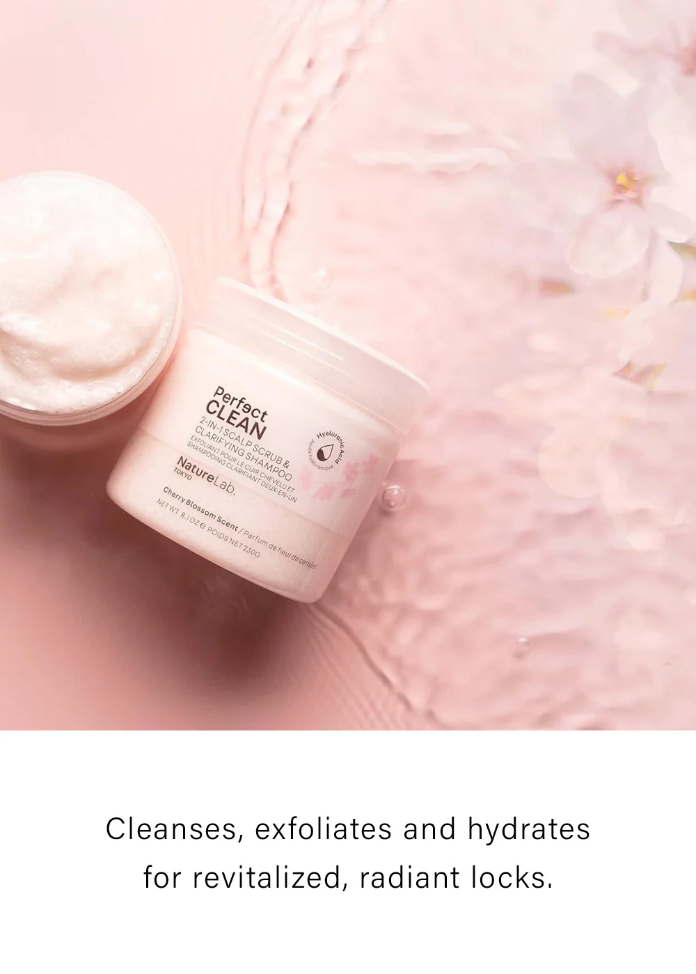 NatureLab Tokyo Perfect Clean 2-in-1 Scalp Scrub & Clarifying Shampoo 230g - Image 3