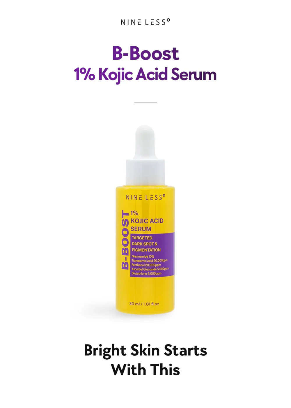 NINELESS B-Boost 1% Kojic Acid Serum 30ml - Image 2