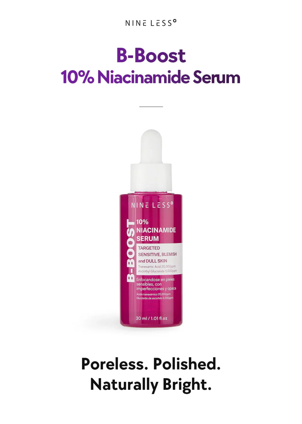 NINELESS B-Boost 10% Niacinamide Serum 30ml - Image 2