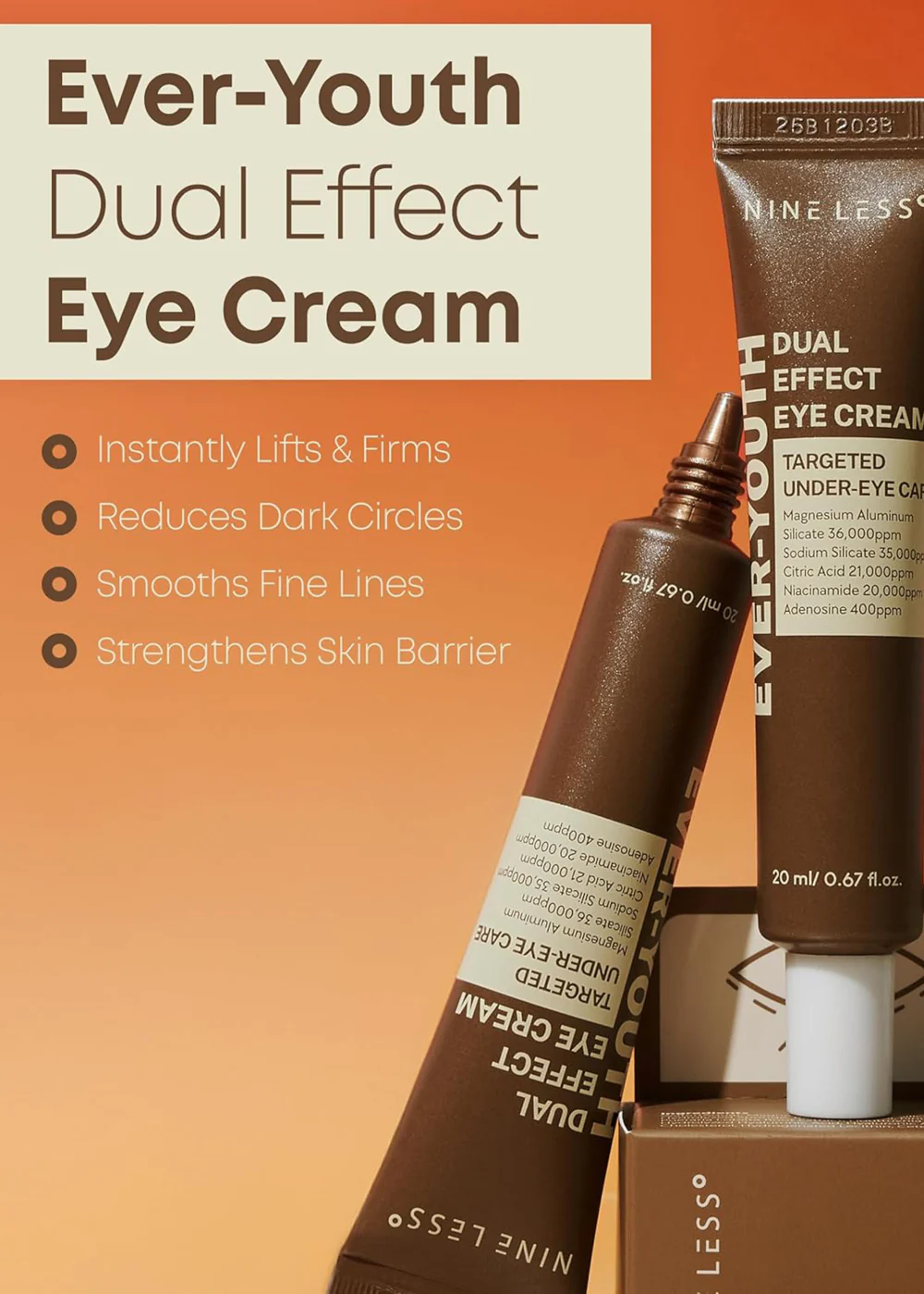 NINELESS Ever-Youth Dual Effect Eye Cream 20ml - Image 3
