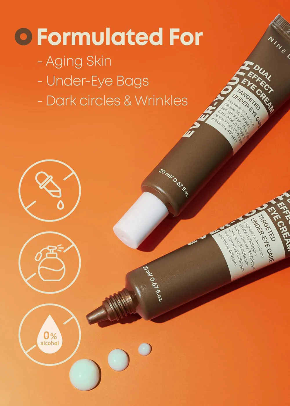 NINELESS Ever-Youth Dual Effect Eye Cream 20ml - Image 6