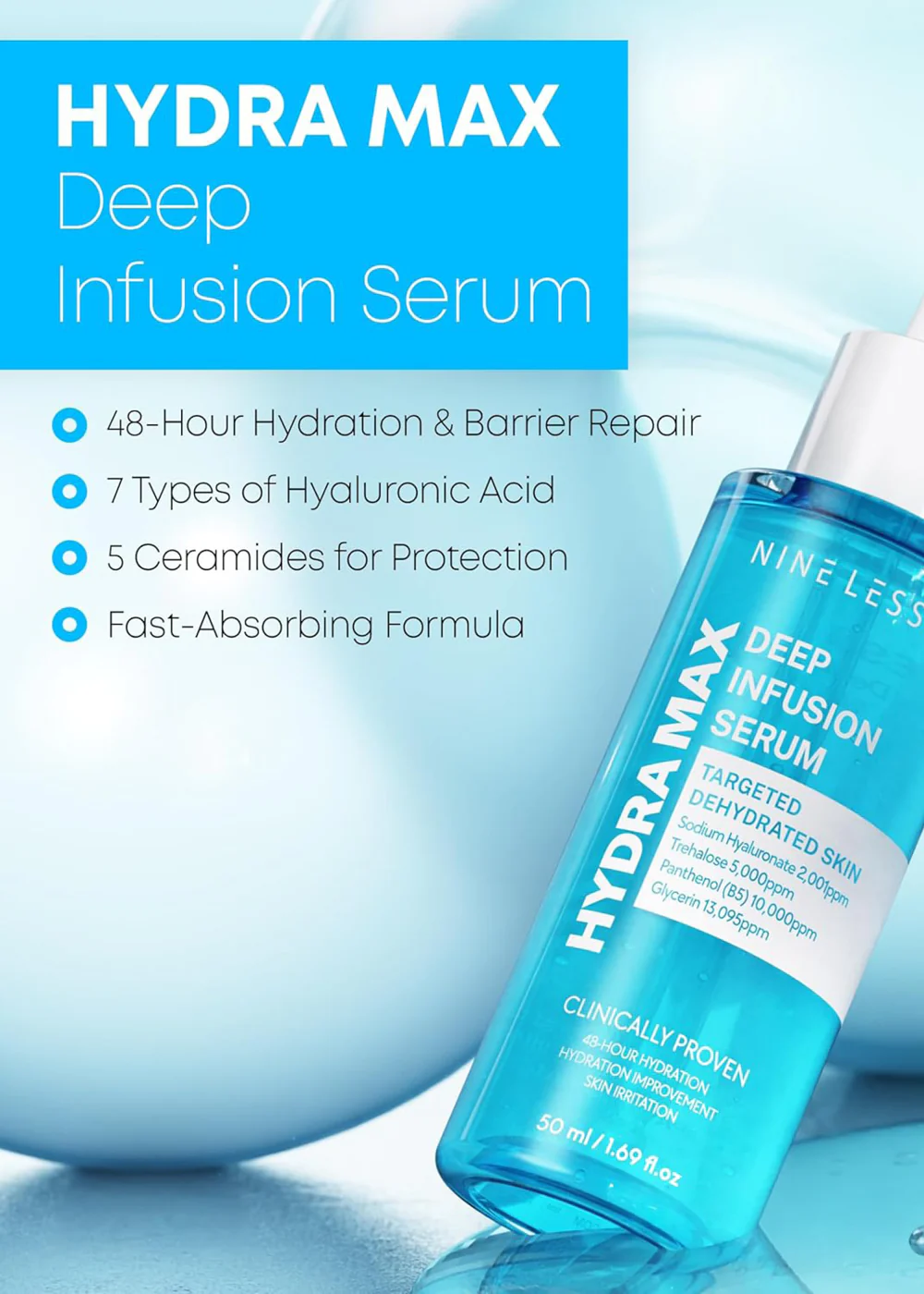 NINELESS Hydra-Max Deep Infusion Serum 50ml - Image 3