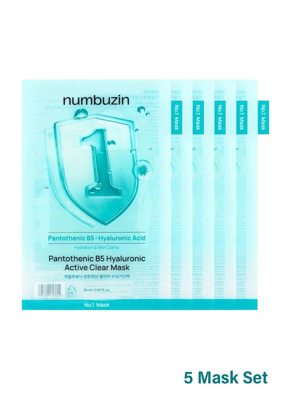 numbuzin No. 1 Pantothenic B5 Hyaluronic Active Clear Mask - Image 6