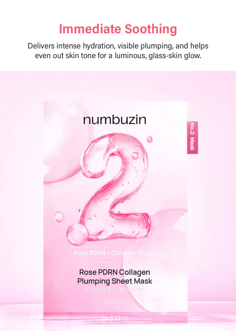 numbuzin No. 2 Rose PDRN Collagen Plumping Sheet Mask - Image 3