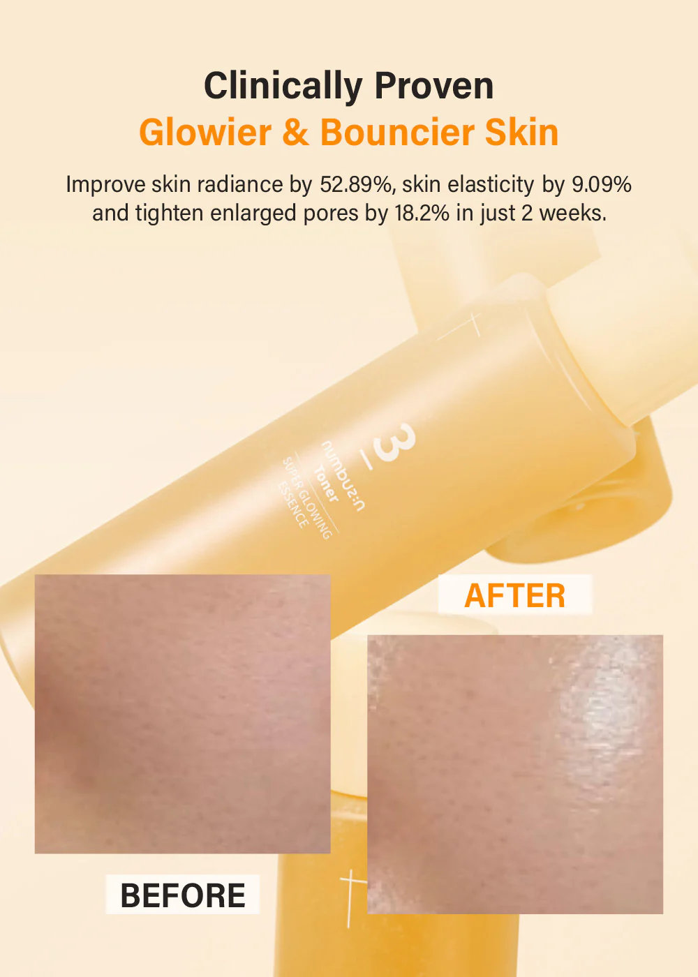 numbuzin No. 3 Super Glowing Essence Toner 200ml - Image 3