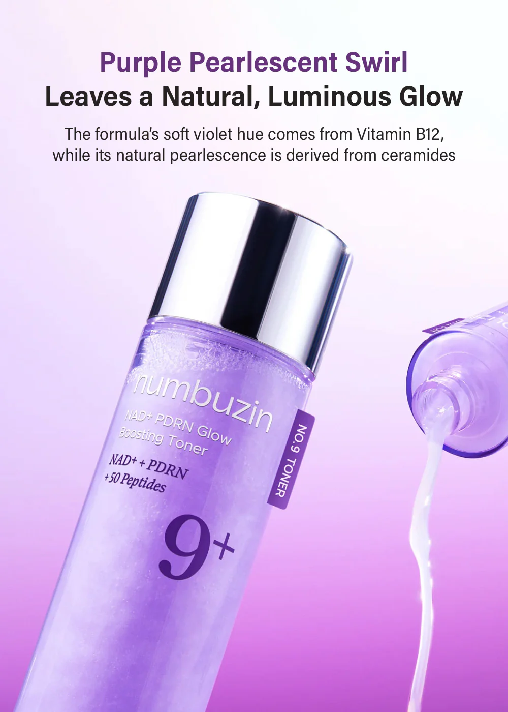 numbuzin No. 9 NAD+ PDRN Glow Boosting Toner 150ml - Image 5