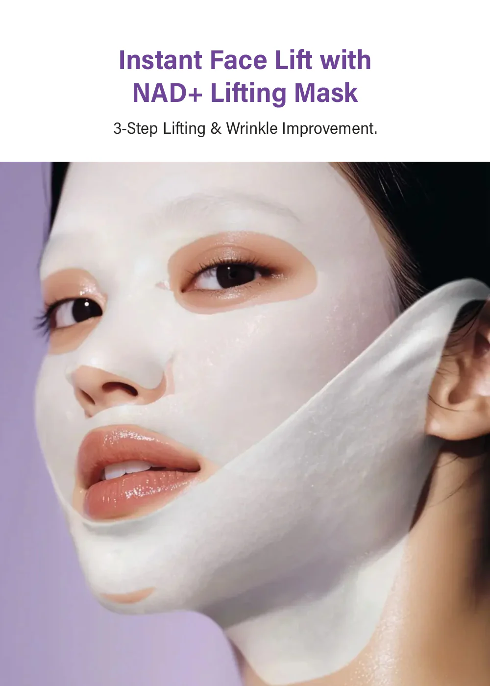 numbuzin No. 9 NMN Bio Lifting Full Cover Facial Mask (4 Sheets + Lifting Band) - Image 2