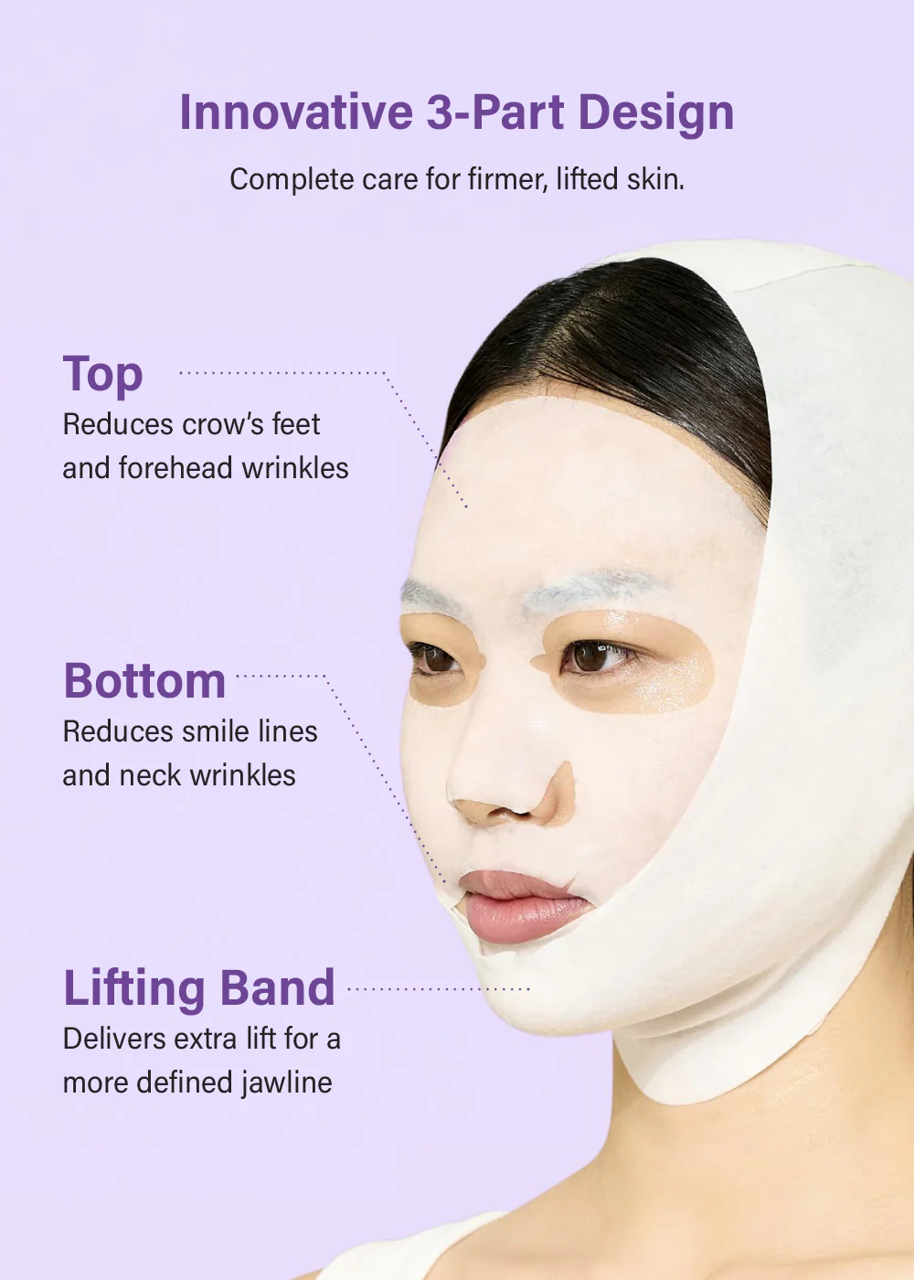 numbuzin No. 9 NMN Bio Lifting Full Cover Facial Mask (4 Sheets + Lifting Band) - Image 3