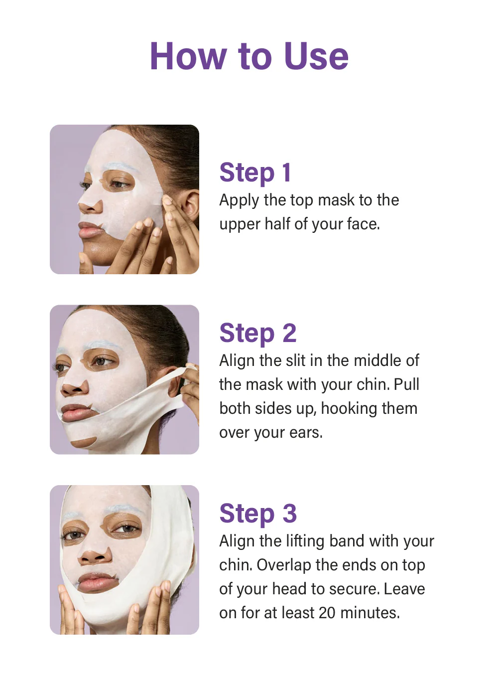 numbuzin No. 9 NMN Bio Lifting Full Cover Facial Mask (4 Sheets + Lifting Band) - Image 7