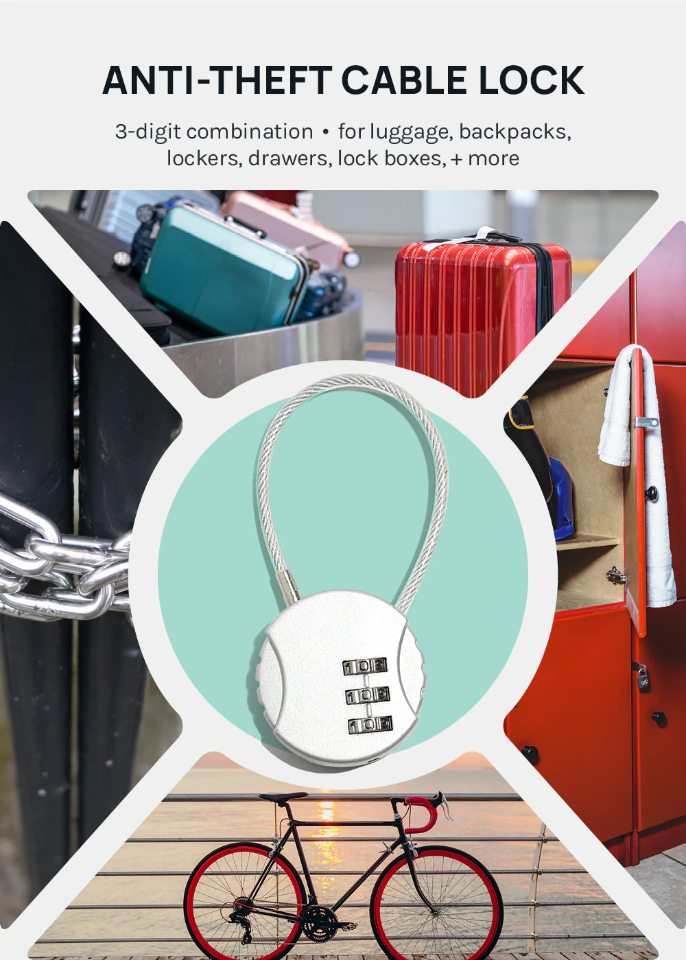 Official Key Items Anti-theft Cable Lock - Image 2