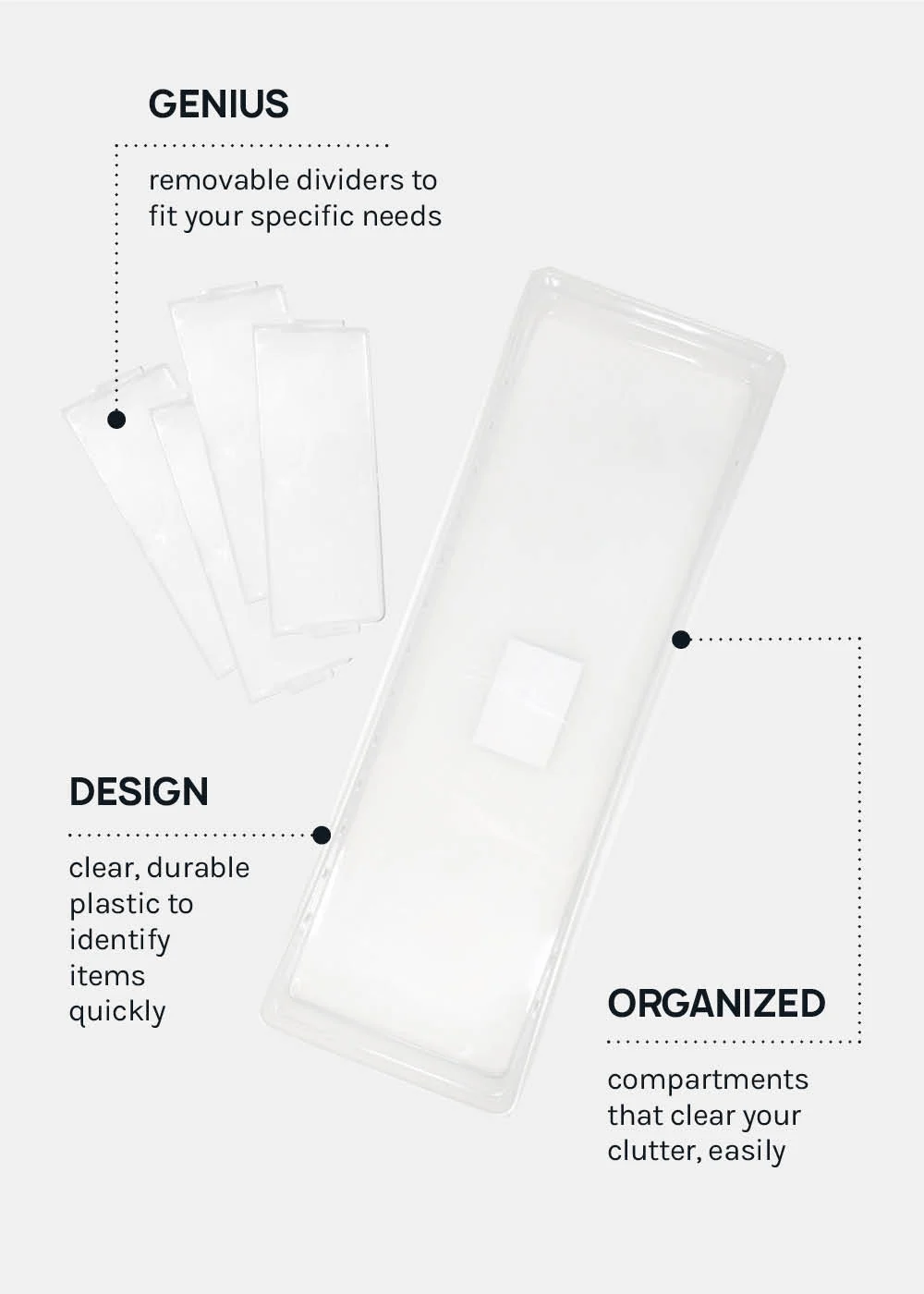 Official Key Items- Drawer Organizers with Dividers