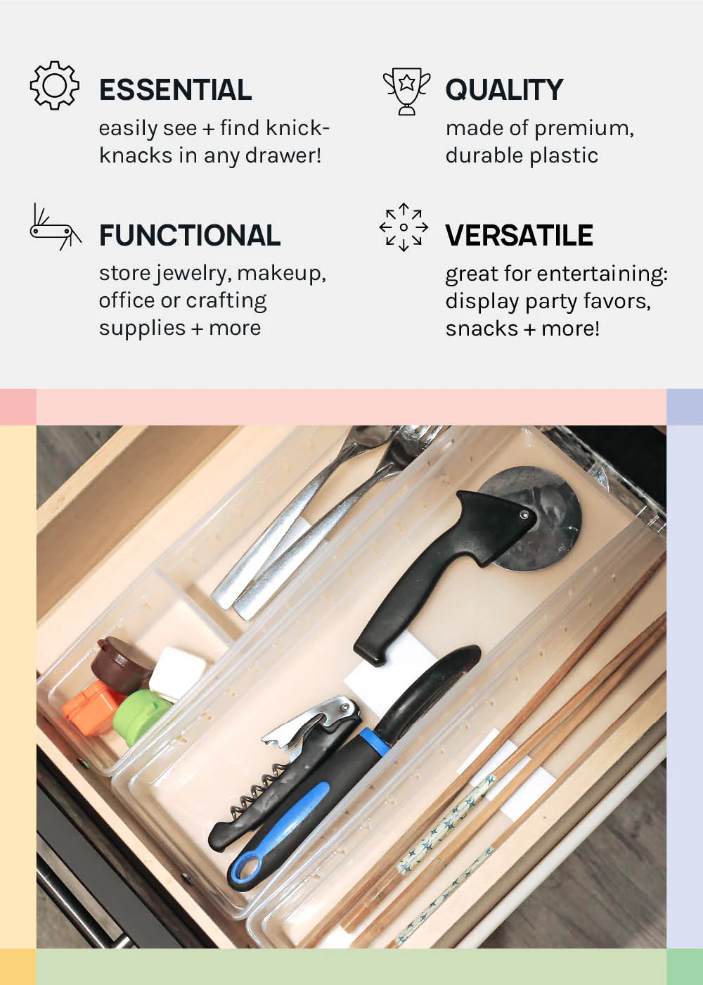 Official Key Items- Drawer Organizers with Dividers - Image 3