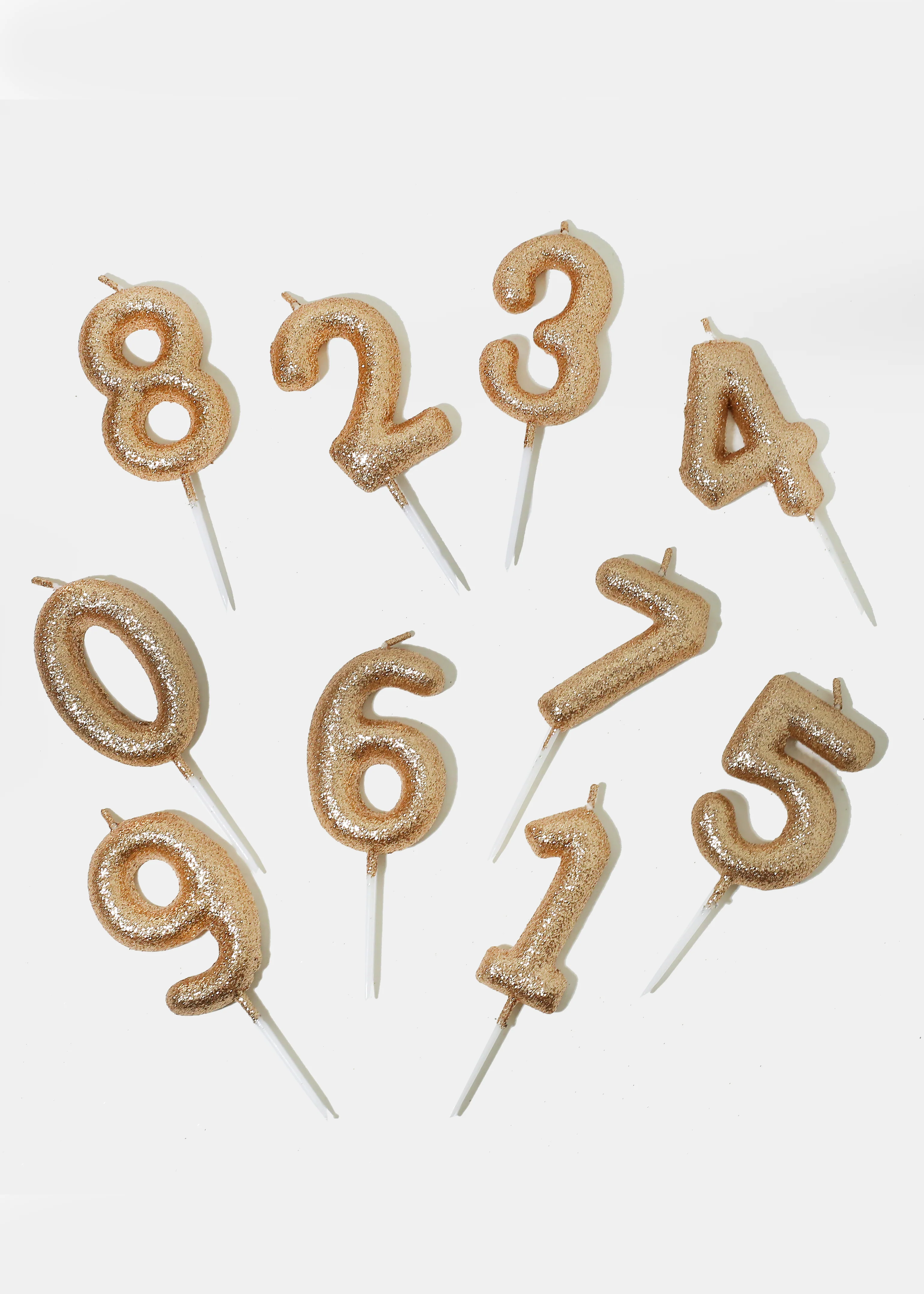 Official Key Items Rose Gold Number Candles - Image 2