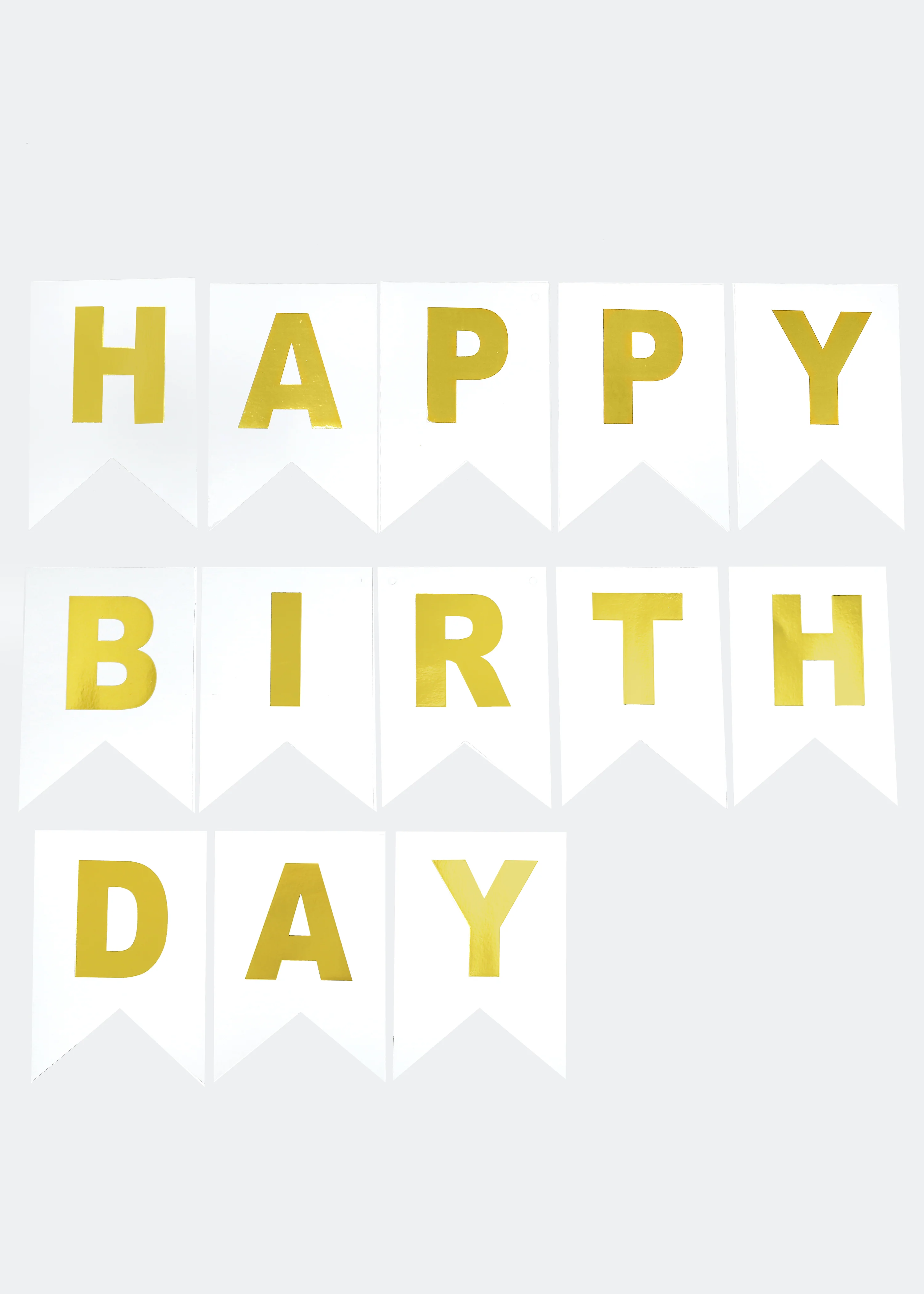 Official Key Items Gold Happy Birthday Banner