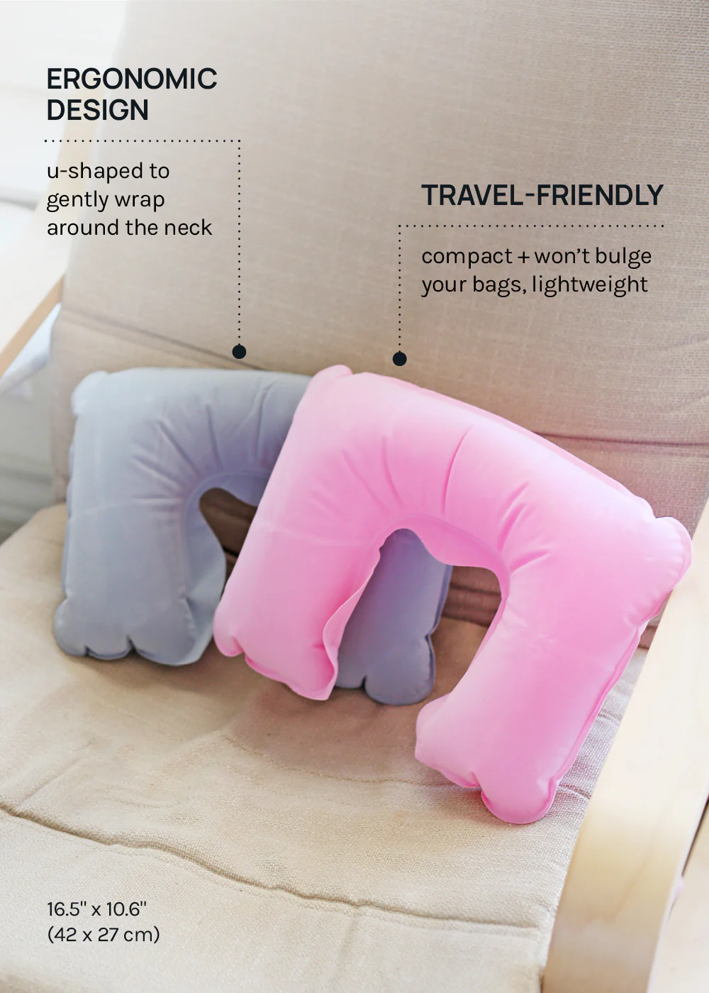 Official Key Items Inflatable Travel Pillow - Image 5