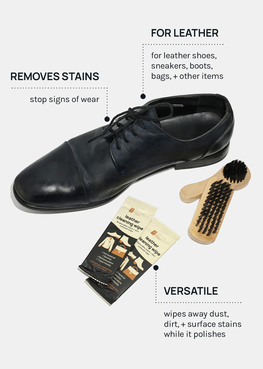 Official Key Items Leather Shoe Cleaning Wipes - Image 5