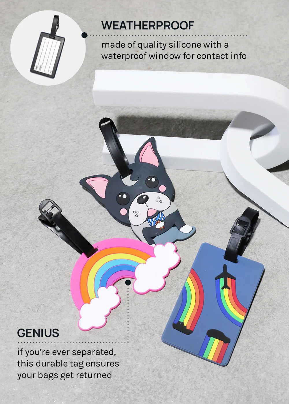 Official Key Items Novelty Silicone Luggage Tags - Image 5
