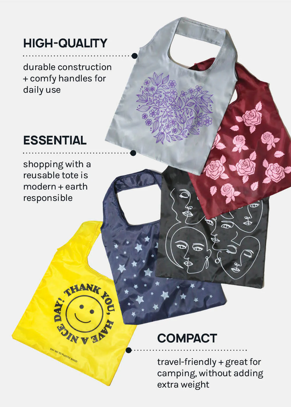 Official Key Items ReUse-able Tote: Faces - Image 6