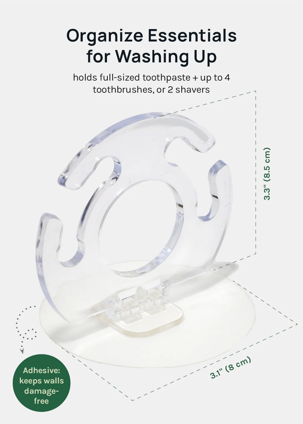 Official Key Items Self-stick Multi-toothbrush Holder - Image 3